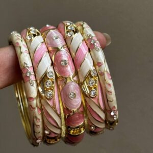 enamel bangles, enamel bangles for women, colourful enamel bangles, brass enamel bangles, designer enamel bangles, enamel jewellery, trendy bangles for women, enamel bangles online, colourful bangles online India, lightweight enamel bangles, traditional enamel bangles, modern enamel bangles, stackable enamel bangles, festive bangles for women, statement bangles for women, brass bangles for women, Indian bangles, ethnic jewellery, colourful jewellery, women’s jewellery