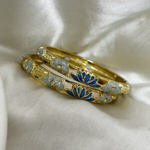 Enamel Bracelets, Enamel Bangles, Blue Bangles enamel bangles, enamel bangles for women, colourful enamel bangles, brass enamel bangles, designer enamel bangles, enamel jewellery, trendy bangles for women, enamel bangles online, colourful bangles online India, lightweight enamel bangles, traditional enamel bangles, modern enamel bangles, stackable enamel bangles, festive bangles for women, statement bangles for women, brass bangles for women, Indian bangles, ethnic jewellery, colourful jewellery, women’s jewellery