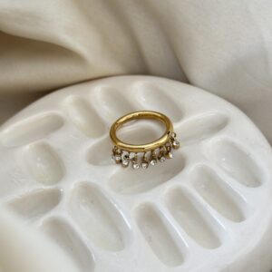 anti tarnish gold ring for women, waterproof ring for everyday wear, elegant anti tarnish ring, stylish gold ring for women, trendy anti tarnish jewellery ring, minimal gold ring for daily wear, lightweight anti tarnish ring, modern gold ring for women, adjustable anti tarnish ring, fashionable gold finger ring