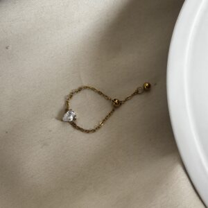 anti tarnish waterproof 18k gold ring for women