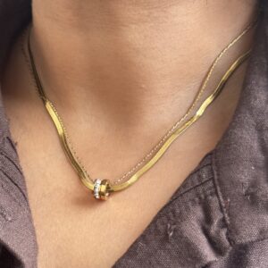 Rolling stone Layered Necklace
