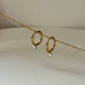 Solitaire Hanging Hoops