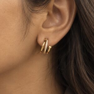 Nail Zircon Hoops